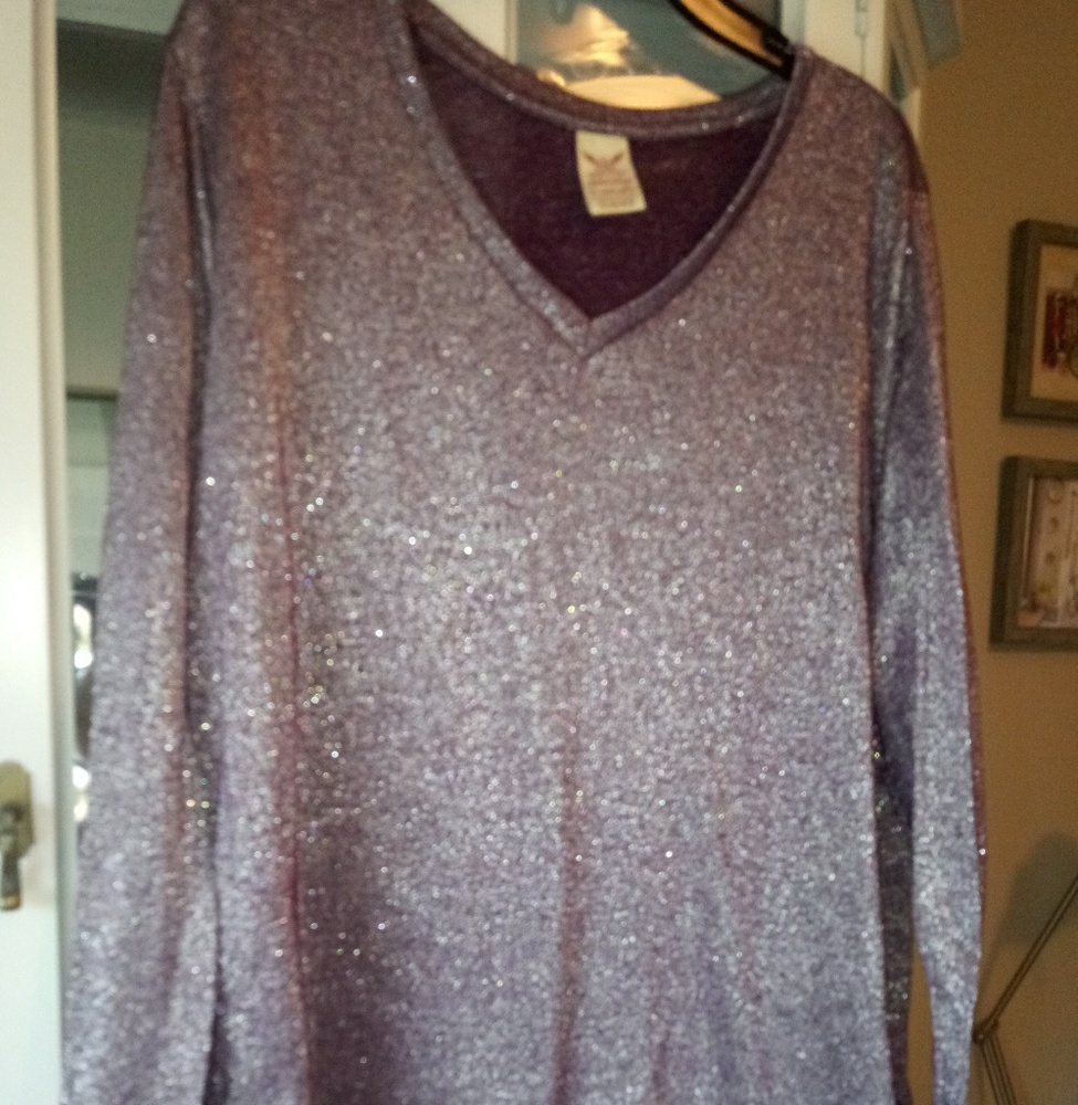 Star light purple sparkling sweater